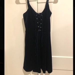 Navy Velvet Dress